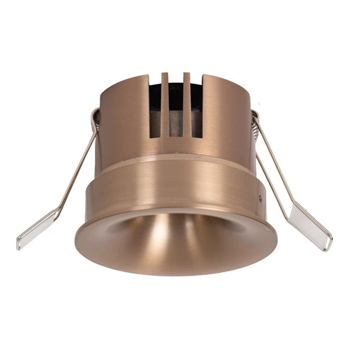 Lucide SNAXX - Recessed spotlight - Ø 8 cm - LED Dim. - CCT - 1x12W 2700K/4000K - Champagne Color | Premium - turned off
